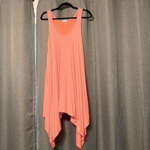 Flowy coral dress
